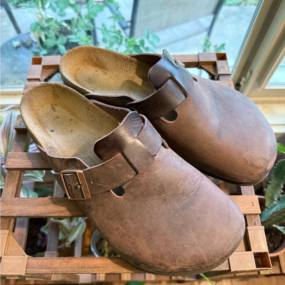 Brown Leather Boston Birkenstock